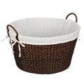 Home Essentials Home Essentials ML-6667B Round Banana Leaf Laundry Basket - Stained ML-6667B